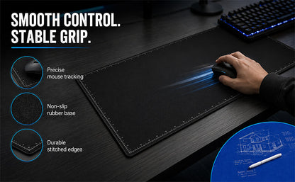 The Blueprint Deskmat — Double-Sided Dry-Erase Desk Mat with Marker